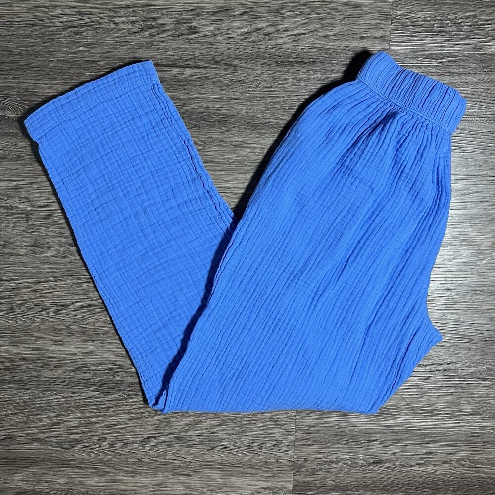 9seed Prudence Island Gauze Pants Womens P/S Light Blue Tapered USA EUC